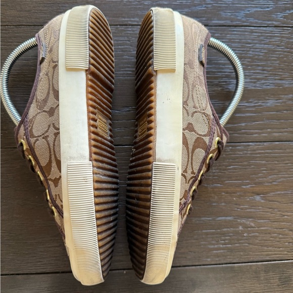Coach Brown Signature Sneakers 7.5 - Picture 8 of 11